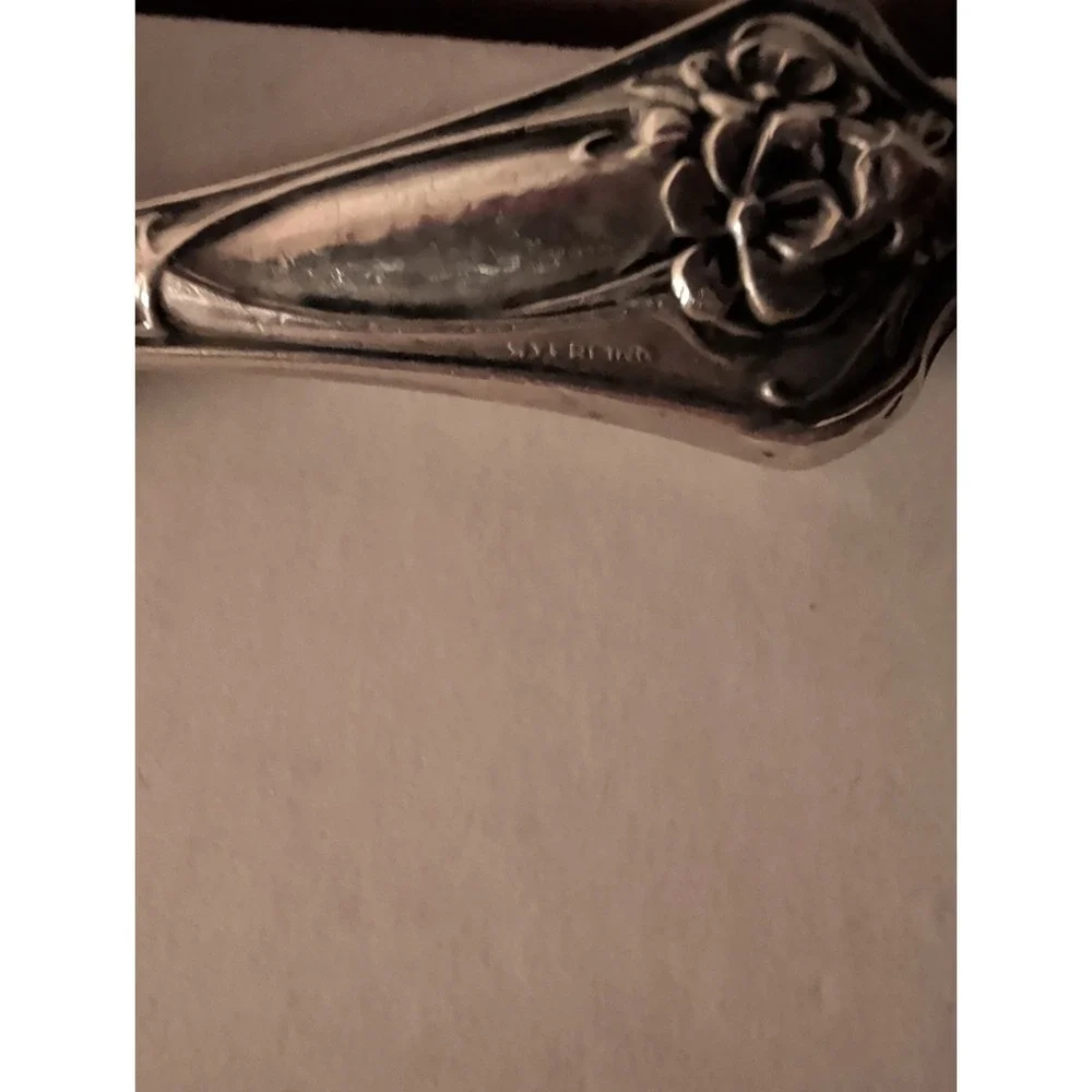 Antique Marked Sterling Silver Floral Decorations Flatware Bottle Opener 2-6-94